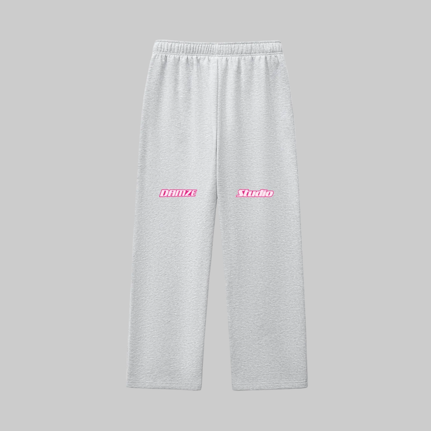 Pink on Gray Y2K Sweatpants