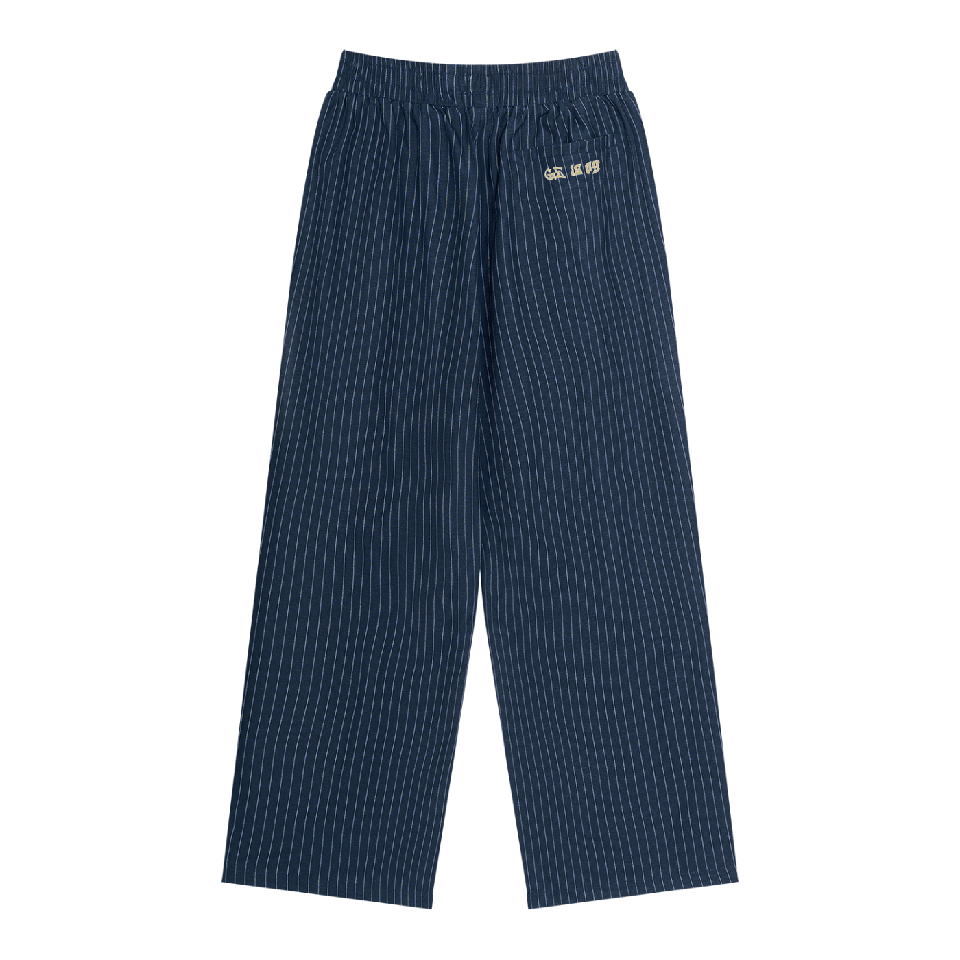 Unisex Striped Pleated Pants