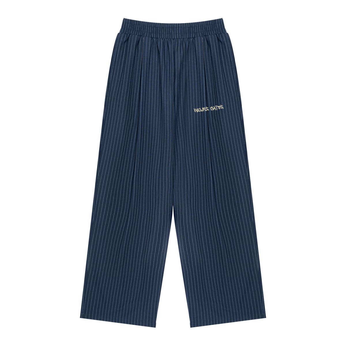 Unisex Striped Pleated Pants