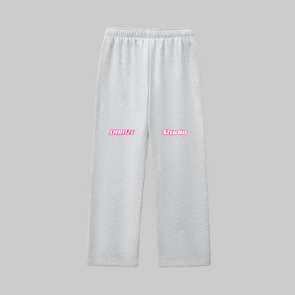 Pink on Gray Y2K Sweatpants