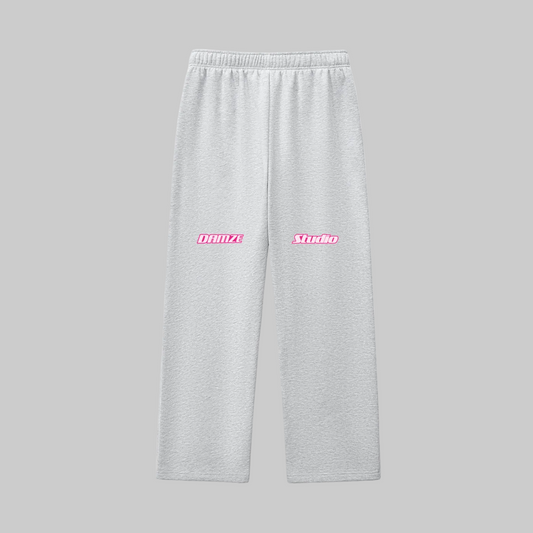 Pink on Gray Y2K Sweatpants