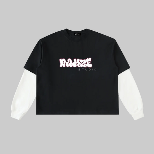 White Bubbly Long Sleeve Tee