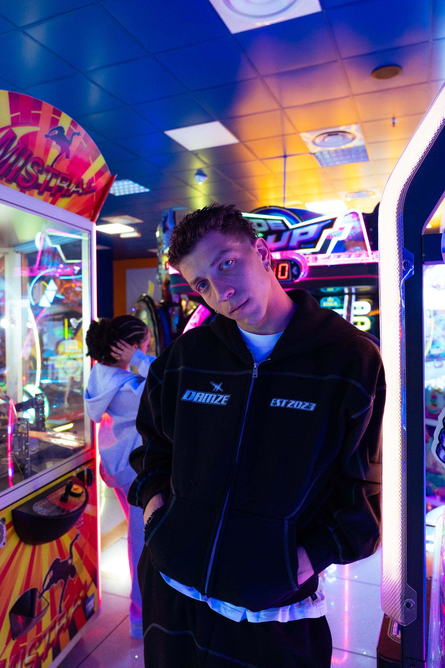 Black Y2K Zip Hoodie