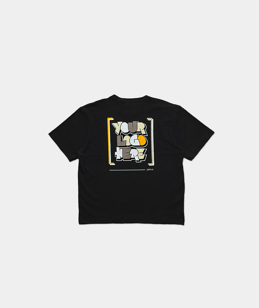 Your Logo Here Black T-shirt