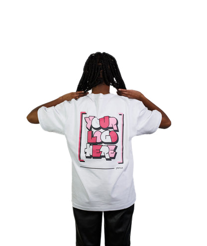 Your Logo Here White T-shirt