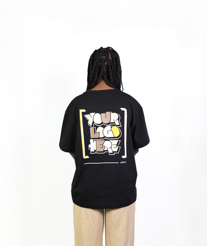 Your Logo Here Black T-shirt